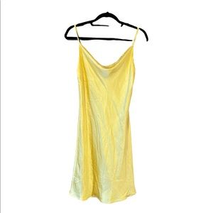 Yellow Silk Slip Dress
